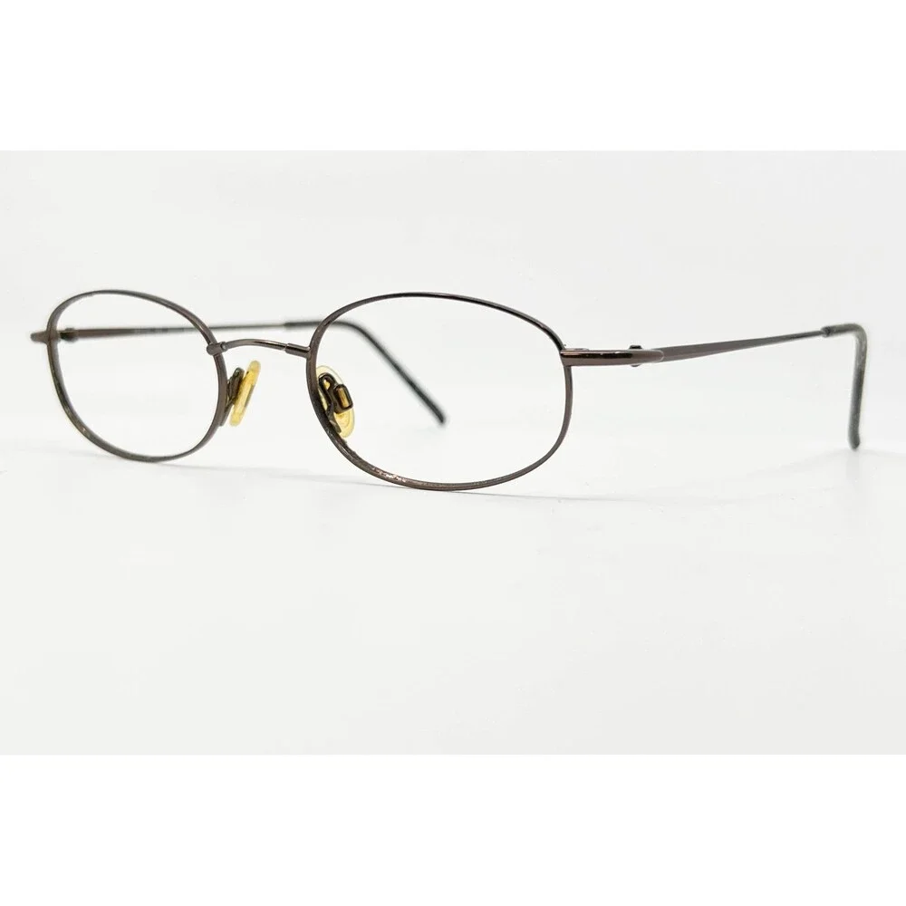 Savile Row Eyeglasses Frames Unisex Brown Oval Full Rim 44-20-135